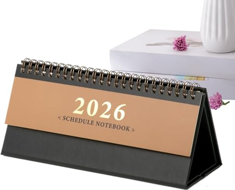 Calendario da tavolo mensile, agenda giornaliera per studenti 2026, calendario da tavolo – forniture per ufficio homeschool planner per pianificazione, appuntamenti, studenti, insegnanti
