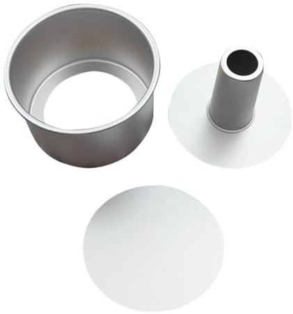 Gatuida Moule à Gâteau Alliage Aluminium Rond Creux avec Fond Amovible Moule Pâtisserie et Facile à Démouler pour Cuisson Maison et Professionnelle