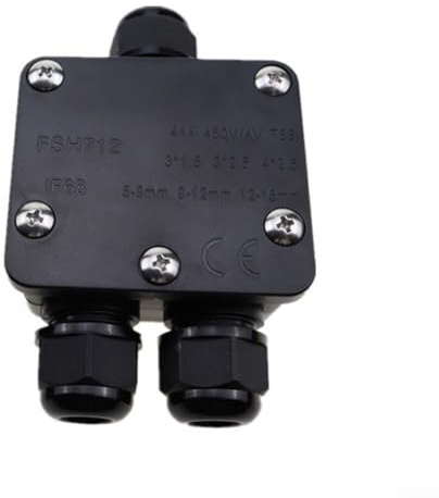 Outdoor Waterproof IP68 3-Way Junction Box, 5-9mm Cable Connector for Electrical Connections Garden Lighting, Street Lamps LED Displays