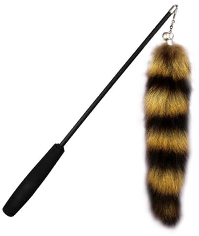GARVALON Interaktives Teleskop katzenspielzeug aus Langlebigem Material mit Austauschbarem Kopf Katzenangel zur Beschäftigung und Bewegung gegen Langeweile für Kätzchen und Katzen