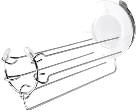 Ciieeo Supporto per Barbecue Sospeso in Acciaio Inossidabile Alimentare, Cremagliera Porta Spiedini Smontabile Set 5 Aghi, Accessorio per Grigliate all’Aperto e Picnic