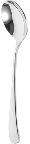 VICASKY Cucchiaio da Minestra in Acciaio Inossidabile Argento, Resistente al Calore, Design Elegante e Spesso 3.5mm, per Uso Quotidiano in Cucina