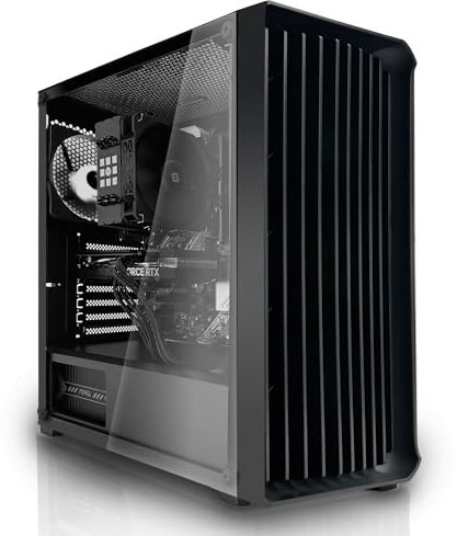 SYSTEMTREFF PC de Bureau AMD Ryzen 5 5500 6x4.2GHz | Nvidia GT 710 2GB | 1To M.2 NVMe | 16Go DDR4 RAM | Windows 11 | Ordinateur de Bureau Silencieux avec pour Usage Professionnel multimédia