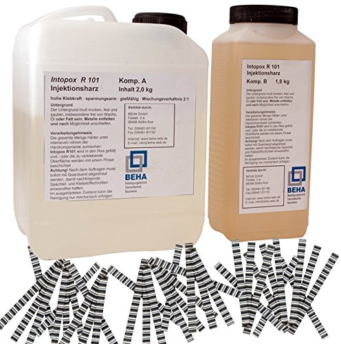 Gießharz INTOPOX R101 zum Verfüllen von Estrich Rissen, Rissharz, Fugenharz, Laminierharz