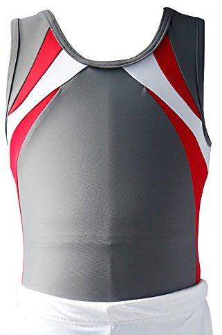 Boy's Gymnastics Leotard Toddler Ballet Dance Practice Atheletic Competition Training Tank Gray,LC