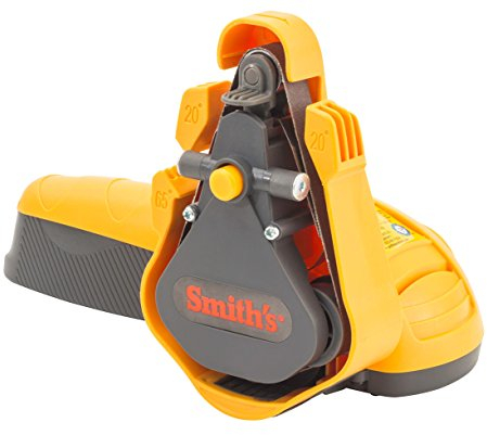 Smith’s 50933 Knife & Scissor Electric Belt Sharpener – Fine, Medium, & Coarse Belts – Straight Edge Blades – Handheld Sharpening – Workshop & Tool Sharpener