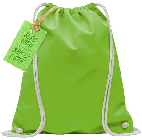 ELES VIDA Sacca da palestra in cotone naturale, borsa sportiva, sacchetto di stoffa, sacchetto di iuta, certificato Öko-Tex