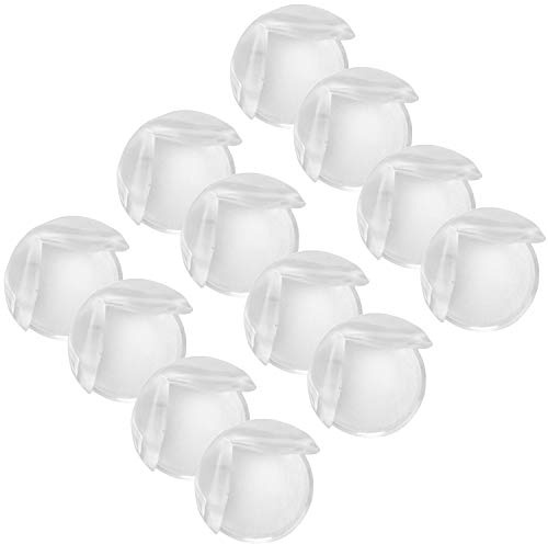 com-four® 12x Eckenschutz, Kantenschutz für Tisch, Stuhl, Regal | Kindersicherung Stoßschutz aus Silikon - Schutz für Babys und Kleinkinder - transparent - selbstklebend