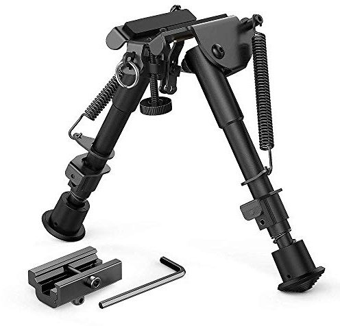 Générique 6-9 Pouces Fusil Tactique bipied Hauteur réglable, Retour à Ressort Pliable avec Adaptateur de Montage de 20 mm