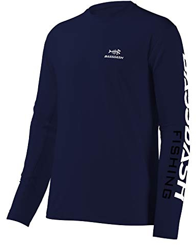 Bassdash Angeln T-Shirt Fishing Langarm Wasser UPF 50+ Shirt Rashguard Angelbekleidung UV Sonnenschutz