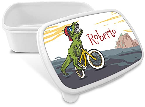 LolaPix Boîte à Lunch pour Enfants. Cadeaux personnalisés. Boîte à goûter avec nom. Convient aux Micro-Ondes et ne Contient ni BPA, ni phtalates, ni métaux Lourds. Différents modèles. VÉLO