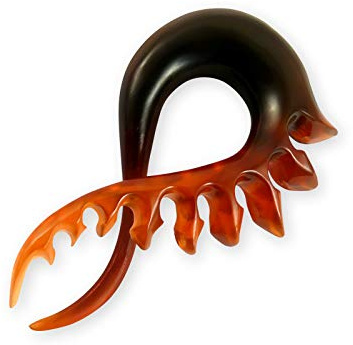 Fly Style Piercing Ohr Expander aus braunem Horn - Dehnschnecke Dehnspirale Dehnungsschnecke Dehnsichel