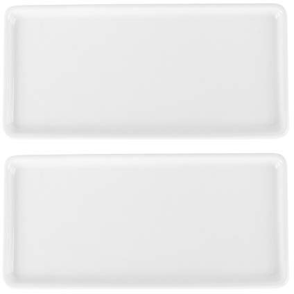 Zerodeko Elegantes Schmuckschalen-tablett Aus Keramik 2-teiliges Set Ablagefach Für Badezimmer Weiß Für Zuhause Hotel Hochzeit