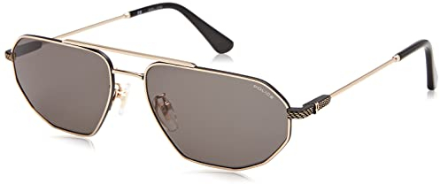 Police SPLF66 Brille, roségold mit halbmatt-schwarzen Teilen, 58 für Herren, Roségold mit halbmatten, schwarzen Teilen, 58