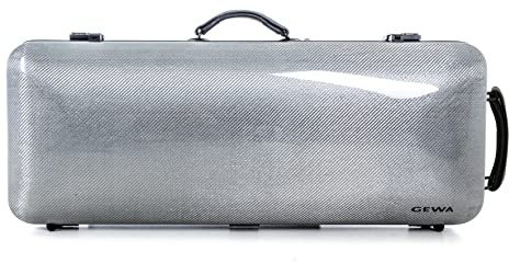GEWA Doppelkoffer für 2 Violinen IDEA 2.7, Silber/schwarz Titanium, mit zusätzlichem Seitengriff, Made in Germany