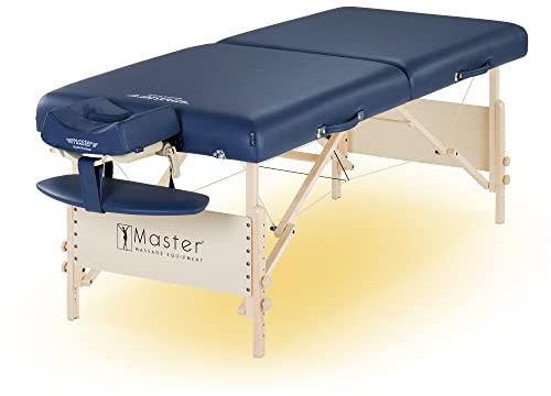 Master Massage Coronado Mobil Massageliege Kosmetikliege Therapiebett Klappbar mit Ambiente Beleuchtung Holz 71cm