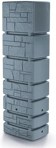 Garden Large Wall Plastic Water Butt Set Inc Connection kit 350L & 500Litres Stone Wall (350L, Light grey)