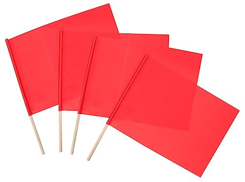 Toddmomy 4stücke Schiedsrichter Fahnen Rennflaggen Spiel Handflaggen Signalflaggen Outdoor Sport Training