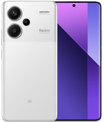 XIAOMI Redmi Note 13 Pro+ 5G - Smartphone de 8+256 GB, Pantalla de 6,67 AMOLED 1.5K 120Hz, MediaTek Dimensity 7200 Ultra, Triple cámara de hasta 200MP, Hypercharge 120W, Blanco (Versión ES)