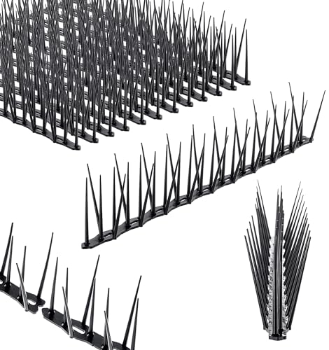 KADAX Vogelabwehr aus Kunststoff, Taubenabwehr Spikes, Vogelschutz für Balkon Fenster Dach Garten, Vogelschreck zur Abwehr von Vögeln, Taubenschutz (Schwarz 12 Stück)