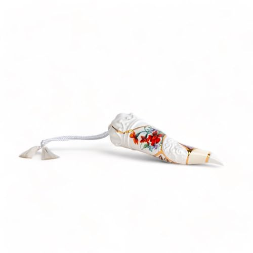 SELETTI Corno Portafortuna in Porcellana KINTSUGI 33X8 CM 09944 | Kintsugi – Corno in Porcellana Fine con Oro 24K | Design MarcantonioScopri la collezione Seletti Kintsugi, dove la tradizion