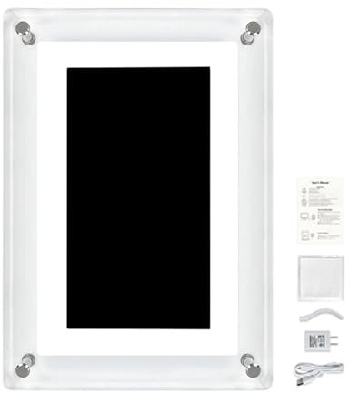 HOMEDEK Lettore Video Cornice Cornice Foto Digitale da 7 Pollici Schermo IPS da 1500 mAh 4 GB di Memoria Lettore Video da Tavolo