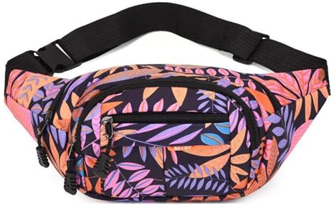 Hixingo 2024 Stylisch Bauchtasche für Damen und Herren, Hüfttasche Verstellbare Sport Groß Gürteltasche mit Reißverschluss für Outdoor Laufen Wandern Radfahren Gehen (35x14cm,Lila)