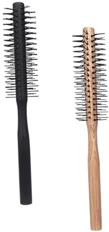 Beatifufu 2st Rundborste För Hårstyling Och Lättanvänd Hårborste i Trä För Lockar Och Volym För Hemmafrisyrer
