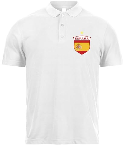 Polo Hombre Manga Corta de Fútbol | Regalo Personalizado con tu Nombre y Número | España 2026