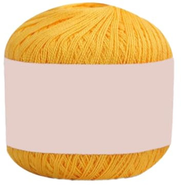 Whakano 4x60g Spitzen Häkelgarn,Garn zum Häkeln und Stricken,Handstrickgarn Zum Stricken,Hand Knitting Yarn Garn aus Baumwolle zum Häkelnfür Häkeln zum Stricken und Kunsthandwerk,Gelb