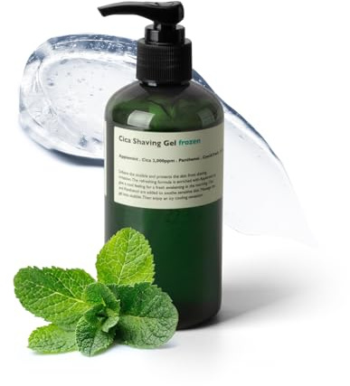 Gel à raser Lazy Society Cica Frozen — un gel à raser transparent et rafraîchissant conçu pour apaiser et rafraîchir la peau des hommes 250 ml