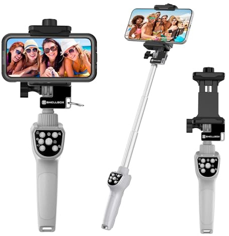 ShellBox Étanche Selfie Stick Costume IPX8 Étanche Selfie Stick Natation Baignade Plongée Surf Nautisme pour iPhone 16 15 14 13 Pro Max Samsung S24 S23 S22 Ultra