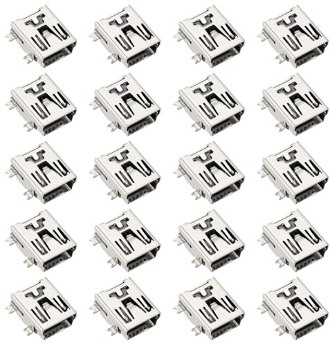 Create idea 20 Pièces Mini Connecteur USB Type B Femelle 5 Broches Prise PCB SMD SMT pour Ordinateur Téléphone Portable MP3 Et Réparation de Tablettes