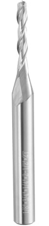 sourcing map Broca de fresadora en espiral de 1/8 pulgadas de diámetro de corte de 2 flautas para grabado de madera (vástago de 1/4 pulgadas, longitud de corte de 2-1/2 pulgadas de largo, hélice de 30
