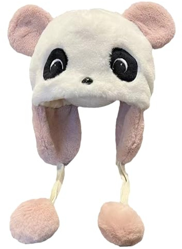 Embhlitfe Kids Winter Hat,Kids Plush Hat Kids Warm Beanie Hat with Ear Flap Toddler Winter Hat Plush Warm Caps,Kids Warm Fleece Lined Knit Hat Winter Knit Hats for Children 2-10 Years