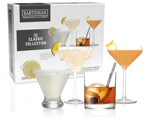 Bartesian Cocktail Kapseln - Classic Collection - Sortiment mit 8 Kapseln für Bartesian Cocktail Maschine - Alkoholfreie Mixer zum Mischen mit Spirituosen