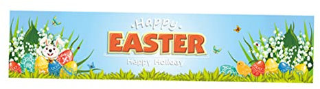 OKUMEYR 1stück Easter Banner Dekoratives Party-backdrop Für Festlichkeiten Hochwertiges Material Lebendige Farben Für Ostern Geburtstagsfeiern Und