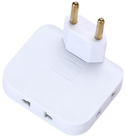 Presa di prolunga da parete, adattatori per presa, presa a muro multipresa a 3 vie, protezione da sovraccarico portatile versatile 2500 W, punta rotante a 180 gradi, estensore di uscita per robin