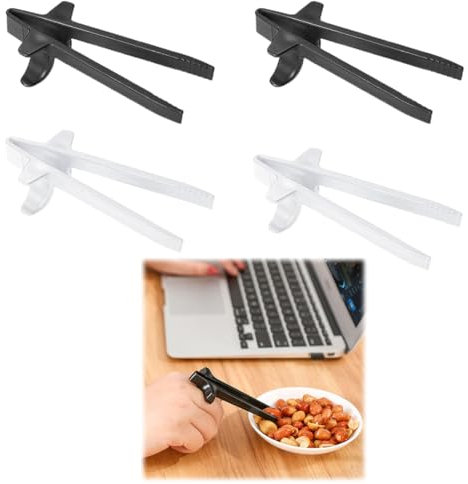 4 Pezzi Distributore di Snack, Bacchette, Bacchette per Dita per Giocatori, Pinze in Plastica per Snack da Giocatore Morsetti, Bastoncini ausiliari pigri