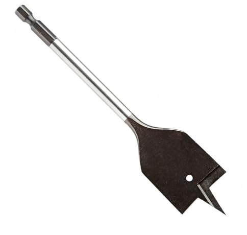 Broca de pala, broca para madera de 30 mm, broca plano, cortador de agujeros, con vástago hexagonal de 1/4 de pulgada para madera contrachapada, placas de yeso, aglomerado, 30 x 152 mm, 1 pieza