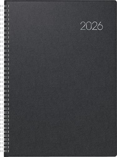 BRUNNEN Buchkalender Mod. 787 '26 | A4, Kunststoff, schwarz