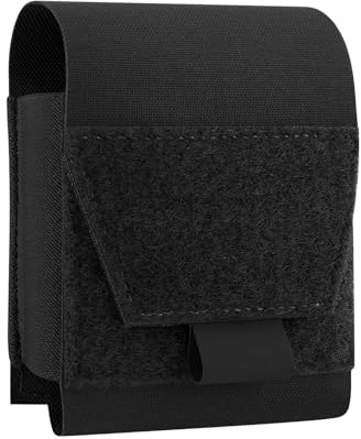 KRYDEX GEAR handbojväska, MOLLE handbojor hölster handbojor hållare för ersättningsbälte, MOLLE-väst, brottsbekämpning (svart)