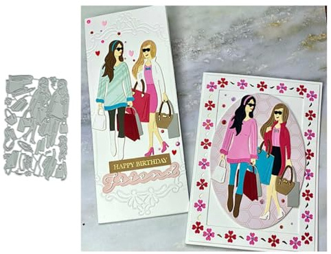 Bester Freund Metall Stanzschablone, Stanzformen, Stanzbögen, Prägeschablonen, Cutting Die Set, Stanzschablonen für DIY Scrapbooking, Fotoalbum Dekorative