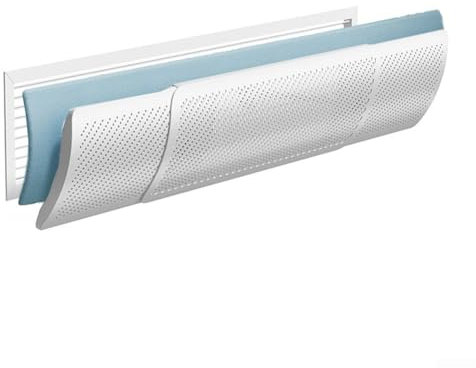 Deflector de aire para aire acondicionado, para rejillas de ventilación de techo, longitud 58,5-95,5 cm, filtro de algodón, filtro de iones negativos, filtro de carbón