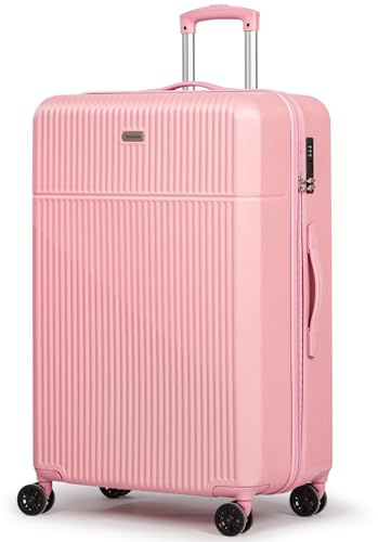 H.yeed Carry on Suitcase ABS Hard Shell Lightweight Small Trolley Travel Cabin Luggage with 4 Double Spinner Wheels TSA Lock for Man, 28