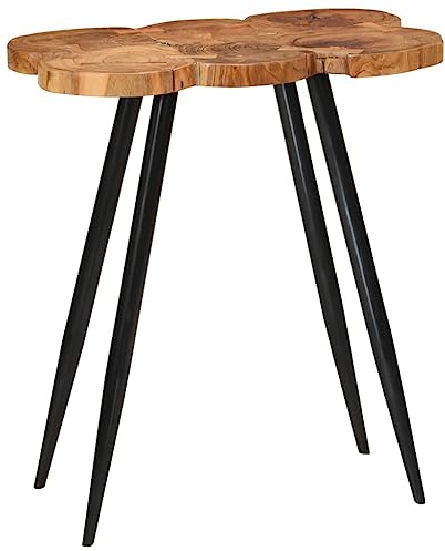 THOYTOUI Baumstamm-Bartisch 90x54x105 cm Massivholz Akazie, Essgruppe Holztisch Dining Table Tisch Geeignet für Esszimmer Wohnzimmer Speisesaal Küche