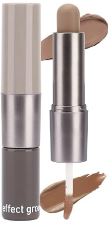 Erinde Contouring Stick Double Embout, Duo Crème et Liquide pour un Maquillage Sculptant, Correcteur Maquillage Naturel, Anticerne et Concealer Longue Tenue, Contour Visage Facile à Appliquer #01