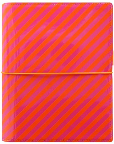 Filofax Domino Patent A5 Terminplaner, Orange/Pink