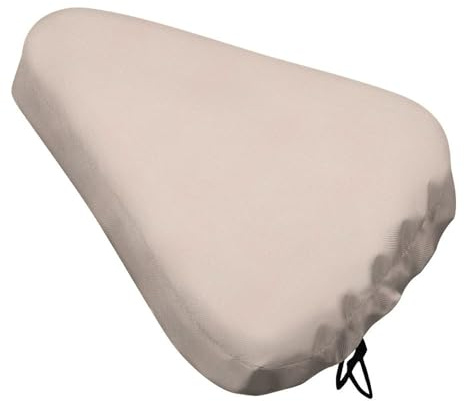 Treer Fahrradsattel Abdeckung Wasserdicht, Volltonfarbe Fahrrad Satteldecke Wasserdicht Regenschutz Sattelabdeckung Sattelbezug Leicht zu Tragen und Passend Sattelüberzug (Beige,1 Stück)