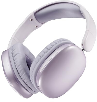 Music Sound MAXI3 Over-ear trådlösa hörlurar, aktiv brusreducering, uppslukande och kristallklart ljud, Upp till 35 timmar av PLAYTIME INTE STOP, kompatibel med alla enheter, USB-C-laddning, lila